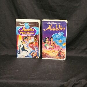 Aladdin VHS Movie Lot Of 2